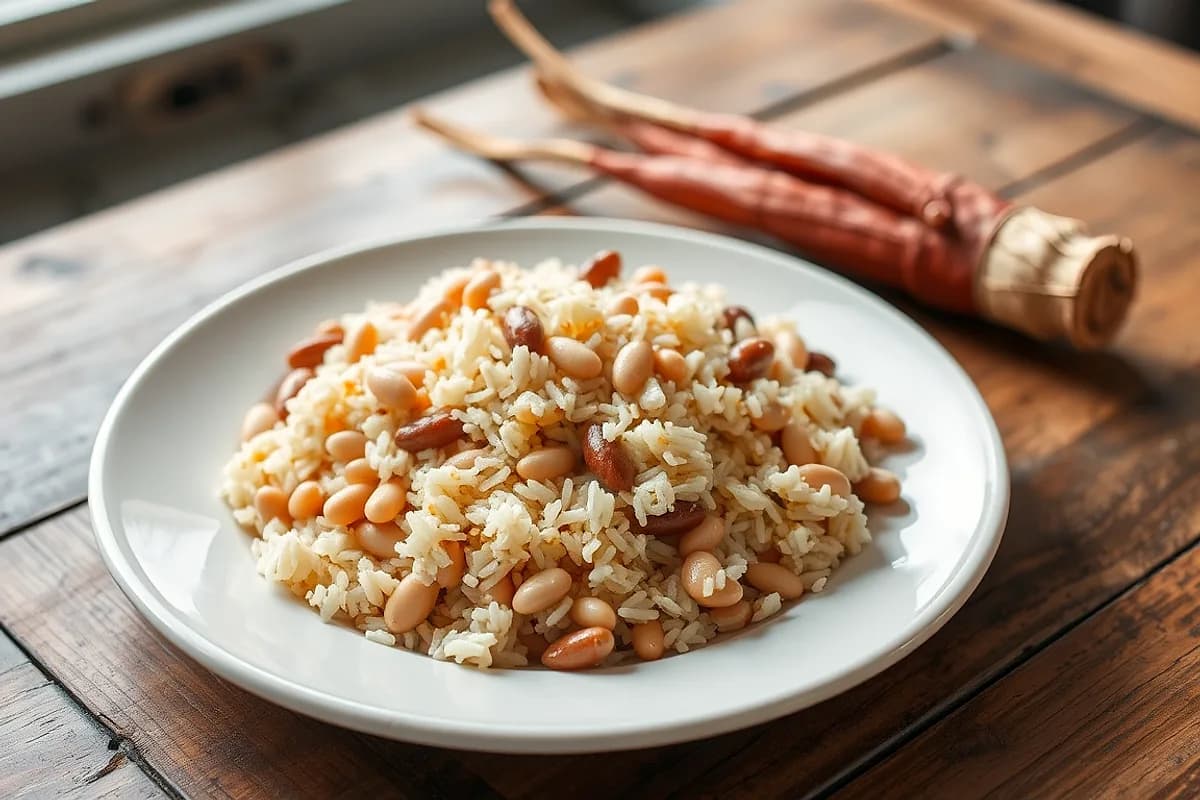 Rice with Beans and Turnips