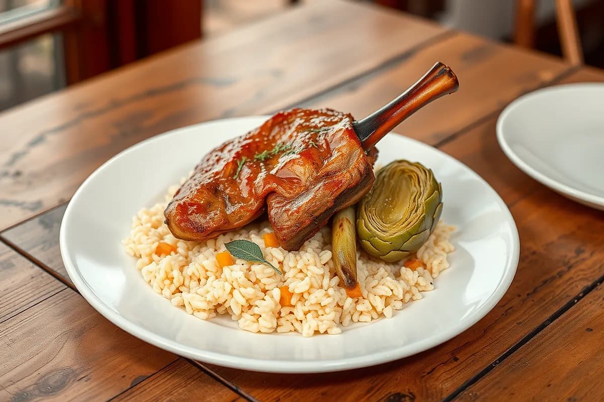 Creamy Rice with Ribs and Vegetables