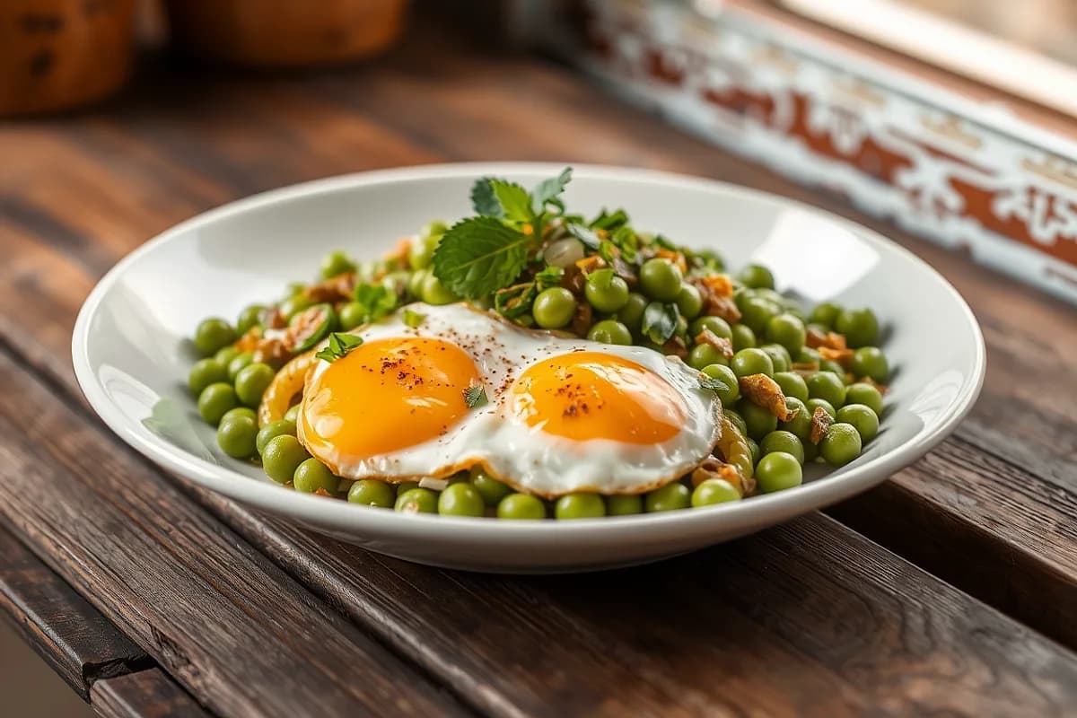 Sautéed Peas with Egg