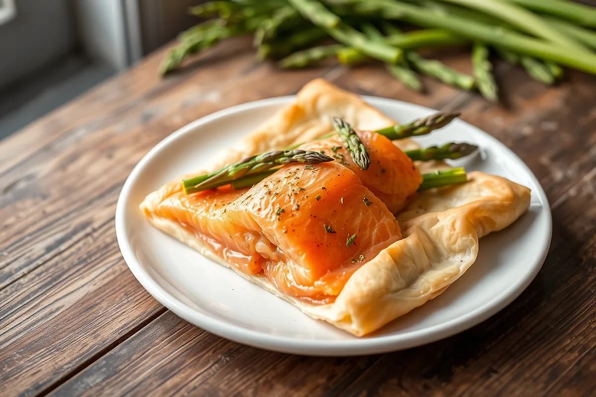 Salmon and Asparagus Puff Pastry