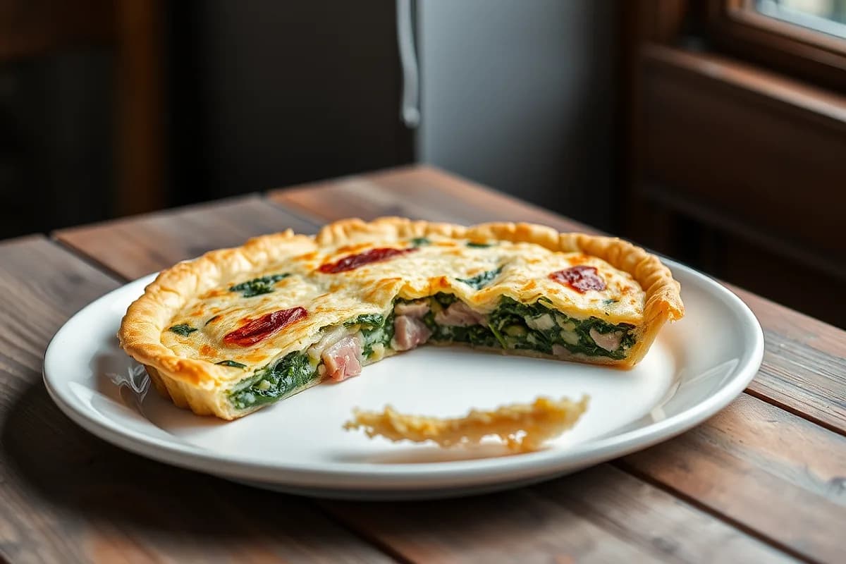 Spinach, Ham and Cheese Pie