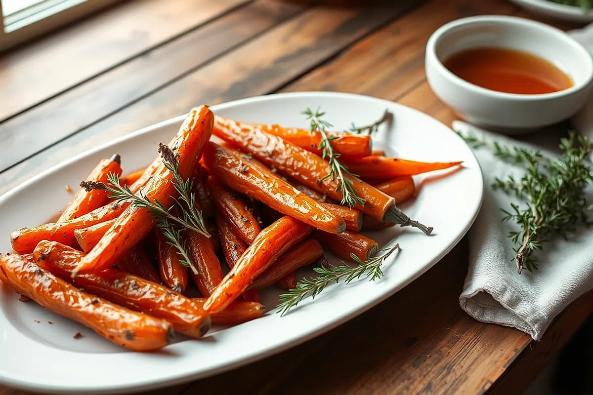 Honey Thyme Roasted Carrots