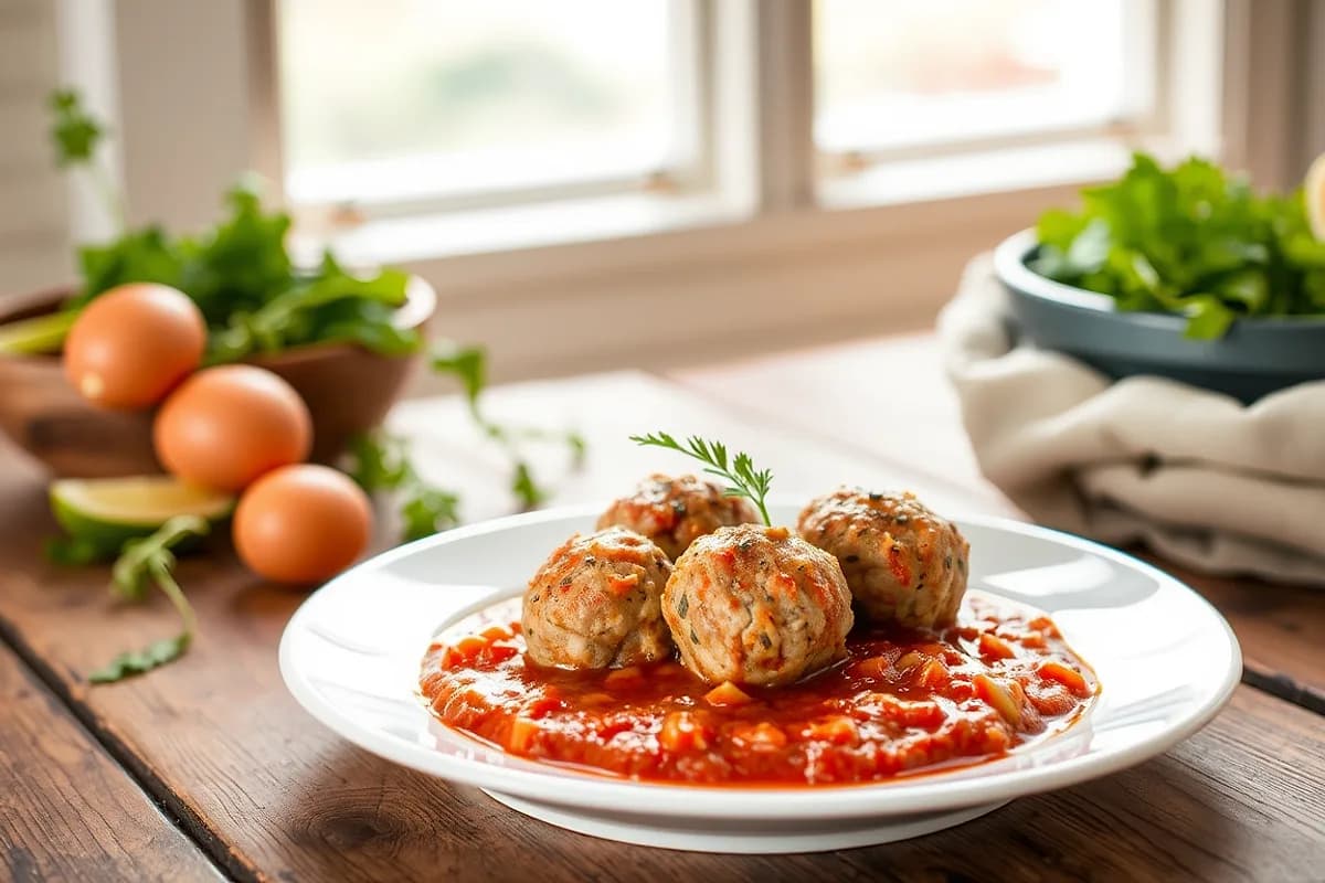 Hake Meatballs in Sauce