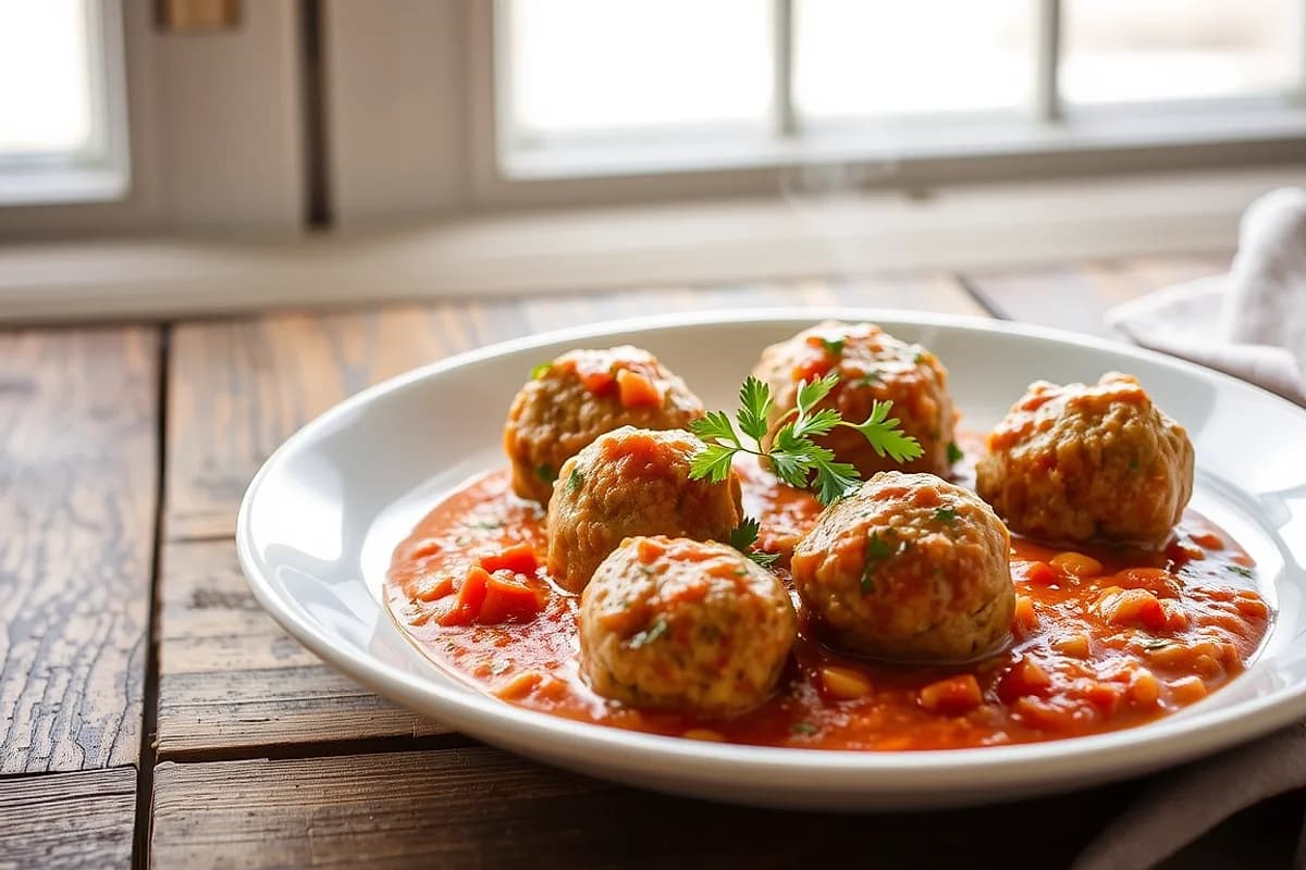 Chicken Meatballs in Sauce
