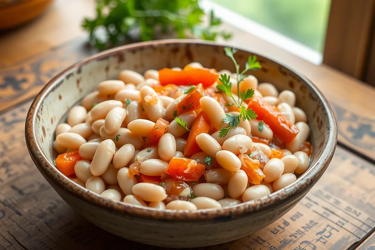 Alubias blancas con verduras