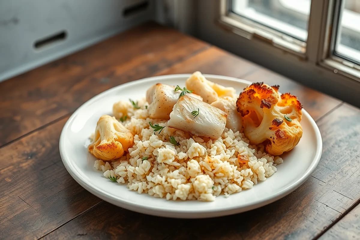 Rice with Salt Cod and Cauliflower