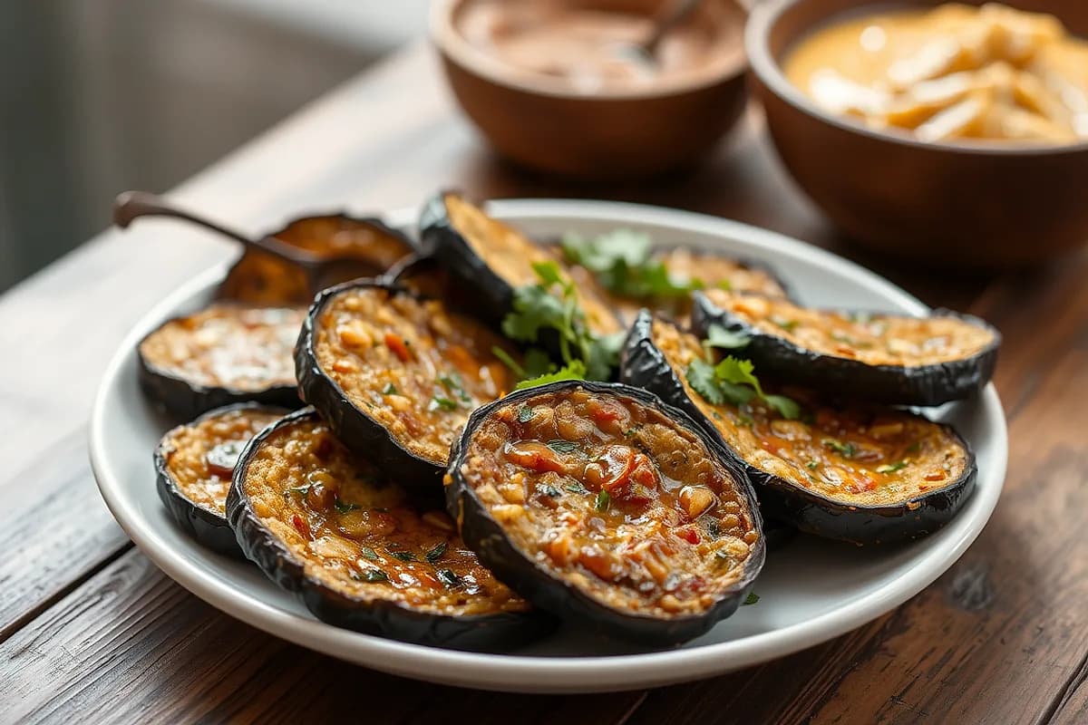 Fried Eggplant with Cane Molasses