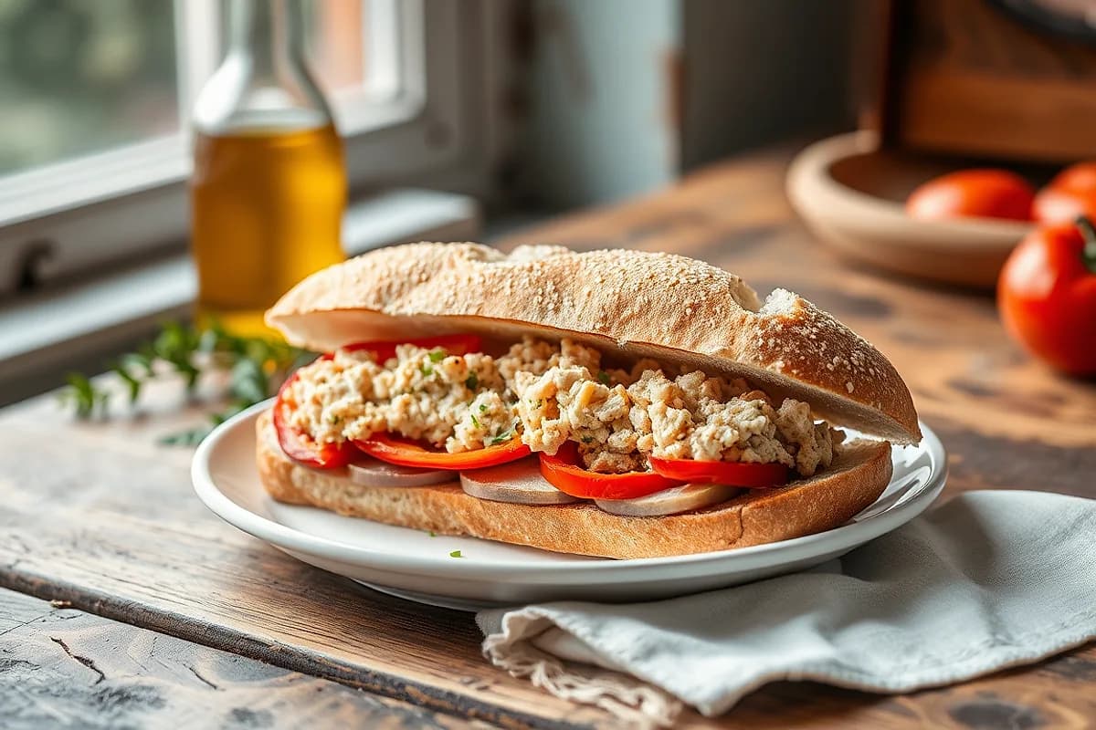 Tuna and Roasted Pepper Sandwich