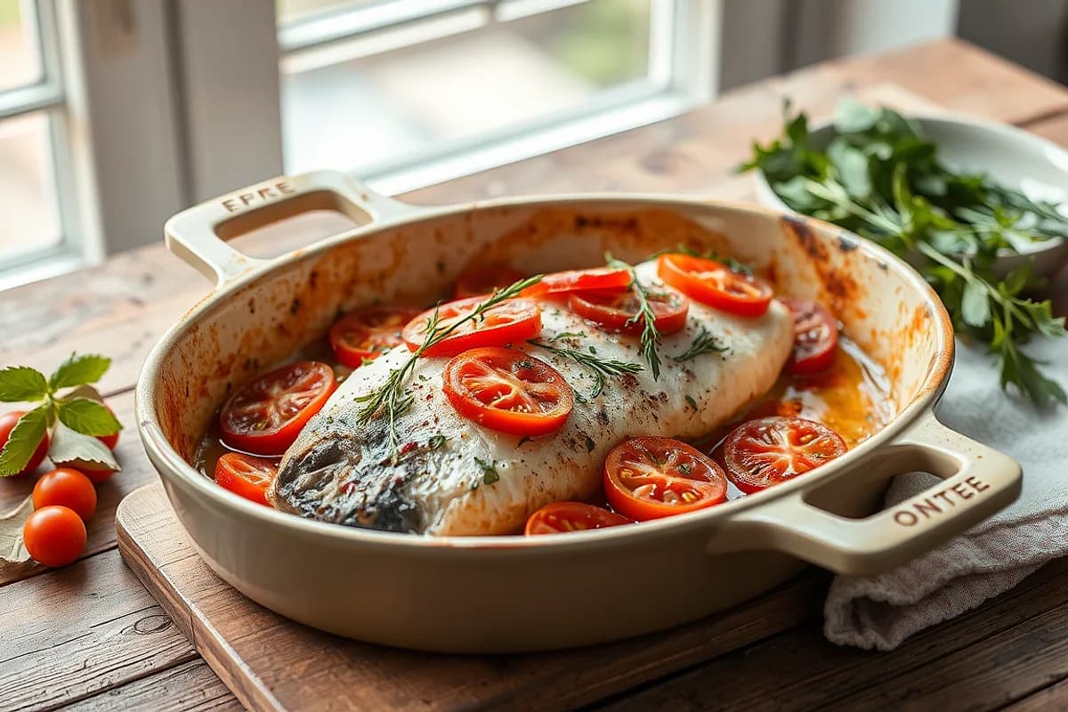 Baked Mackerel with Tomato
