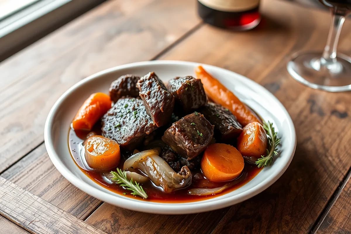 Beef Cheeks Braised in Red Wine