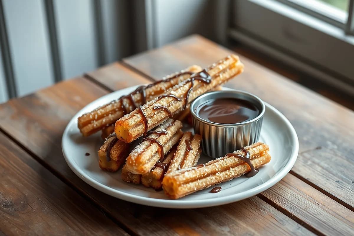 Homemade Churros with Chocolate