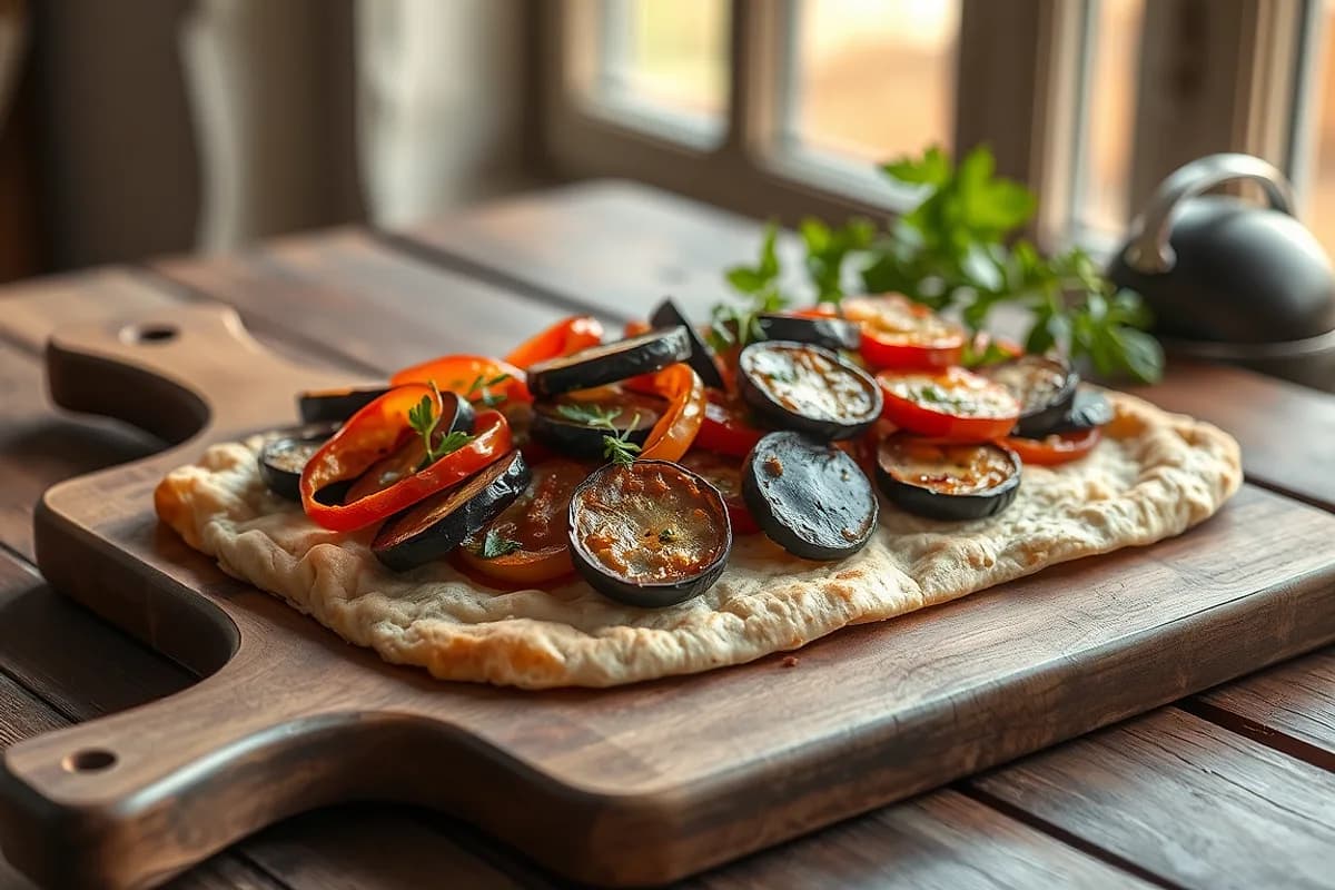 Coca de Recapte (Catalan Roasted Vegetable Flatbread)