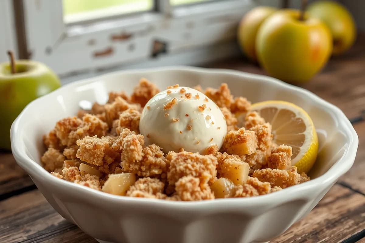 Crumble de manzana sin gluten