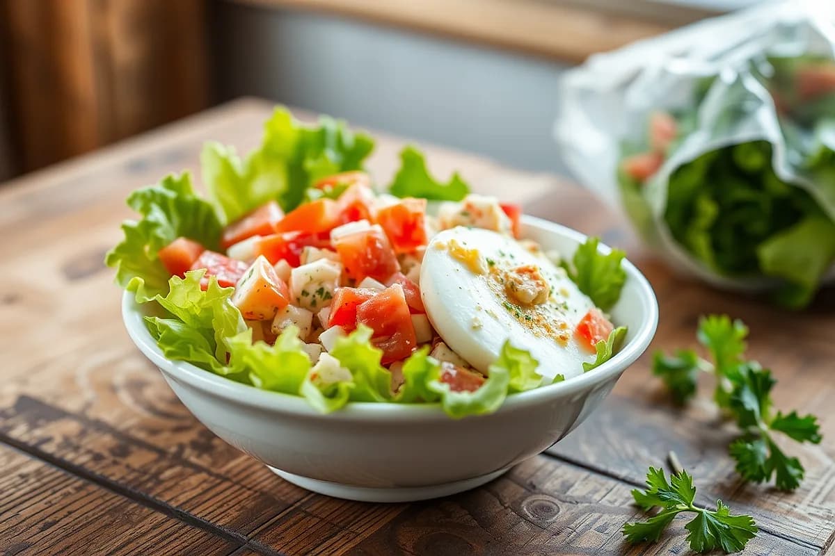 Lettuce, Tomato, and Egg Salad
