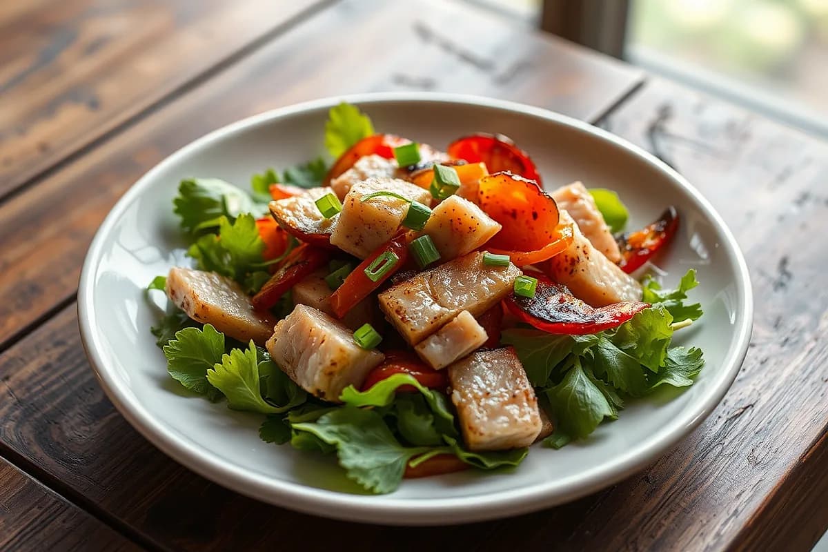Roasted Pepper Salad with Tuna Belly