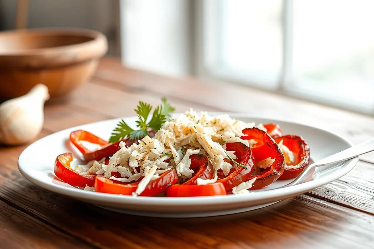 Esgarraet (Roasted Pepper and Salt Cod Salad)