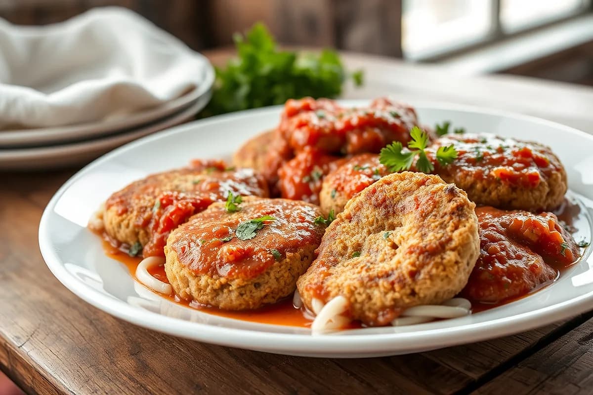 Russian Beef Patties in Tomato Sauce
