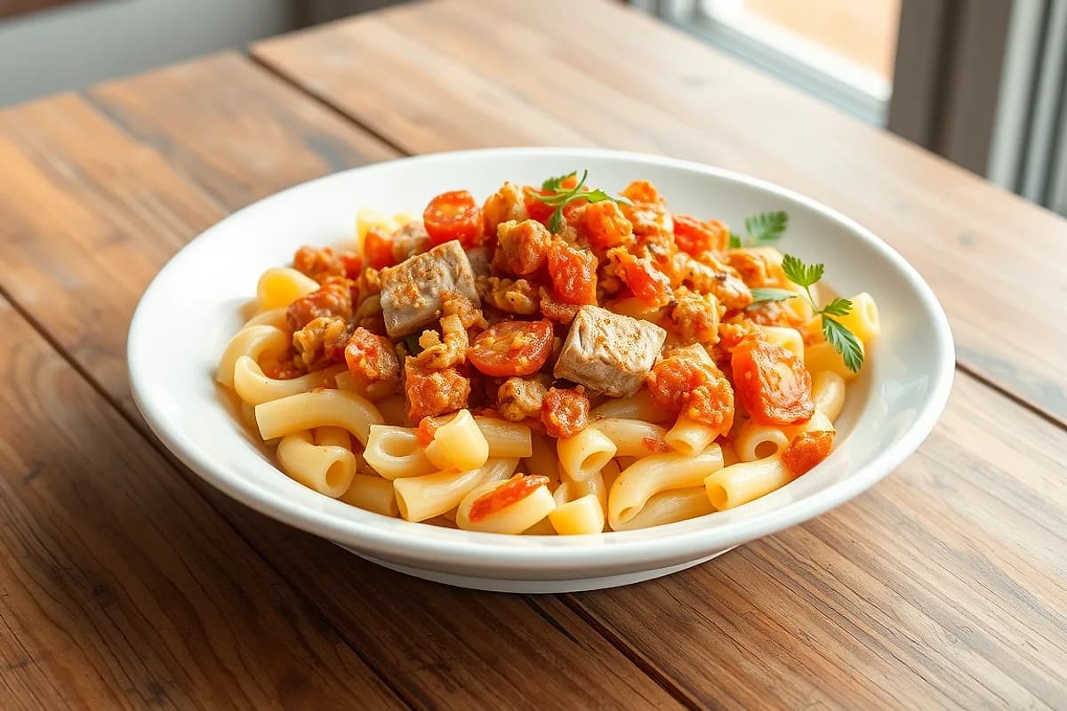 Macaroni with Tuna and Tomato