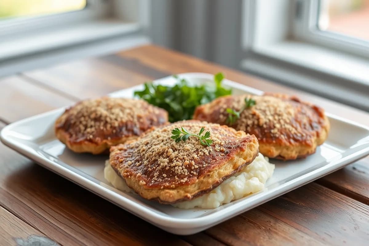 Beef Milanesas (Breaded Steak) with Mashed Potatoes