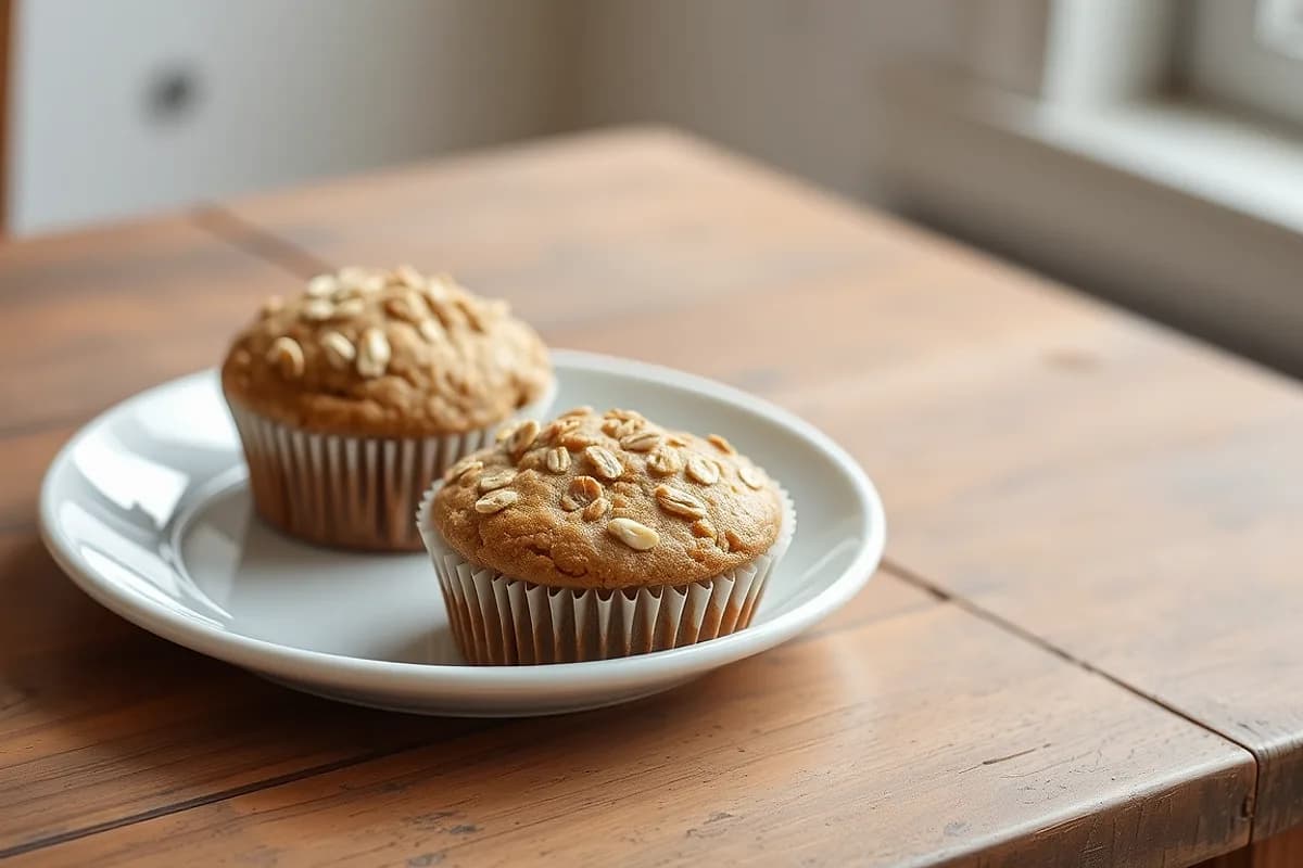 Muffins de banana y avena