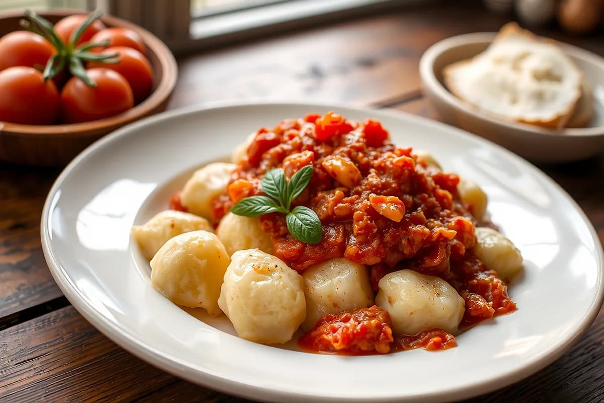 Potato Gnocchi with Tomato Sauce