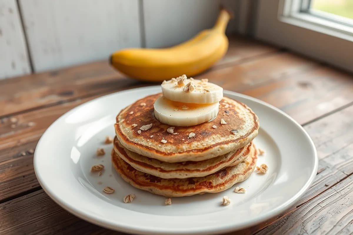 Panqueques de banana y avena
