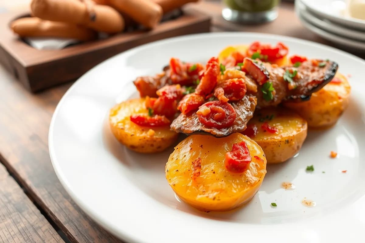 Patatas Revolconas with Torreznos