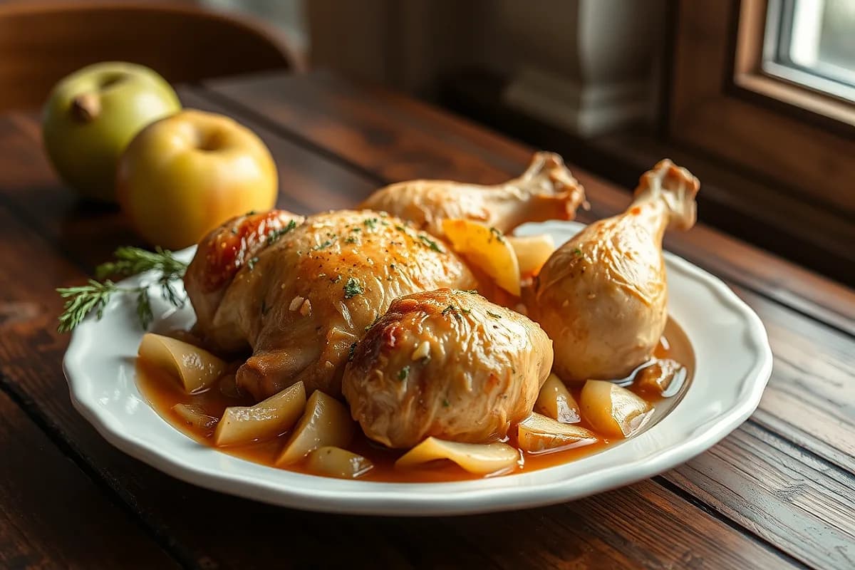 Pollo a la sidra