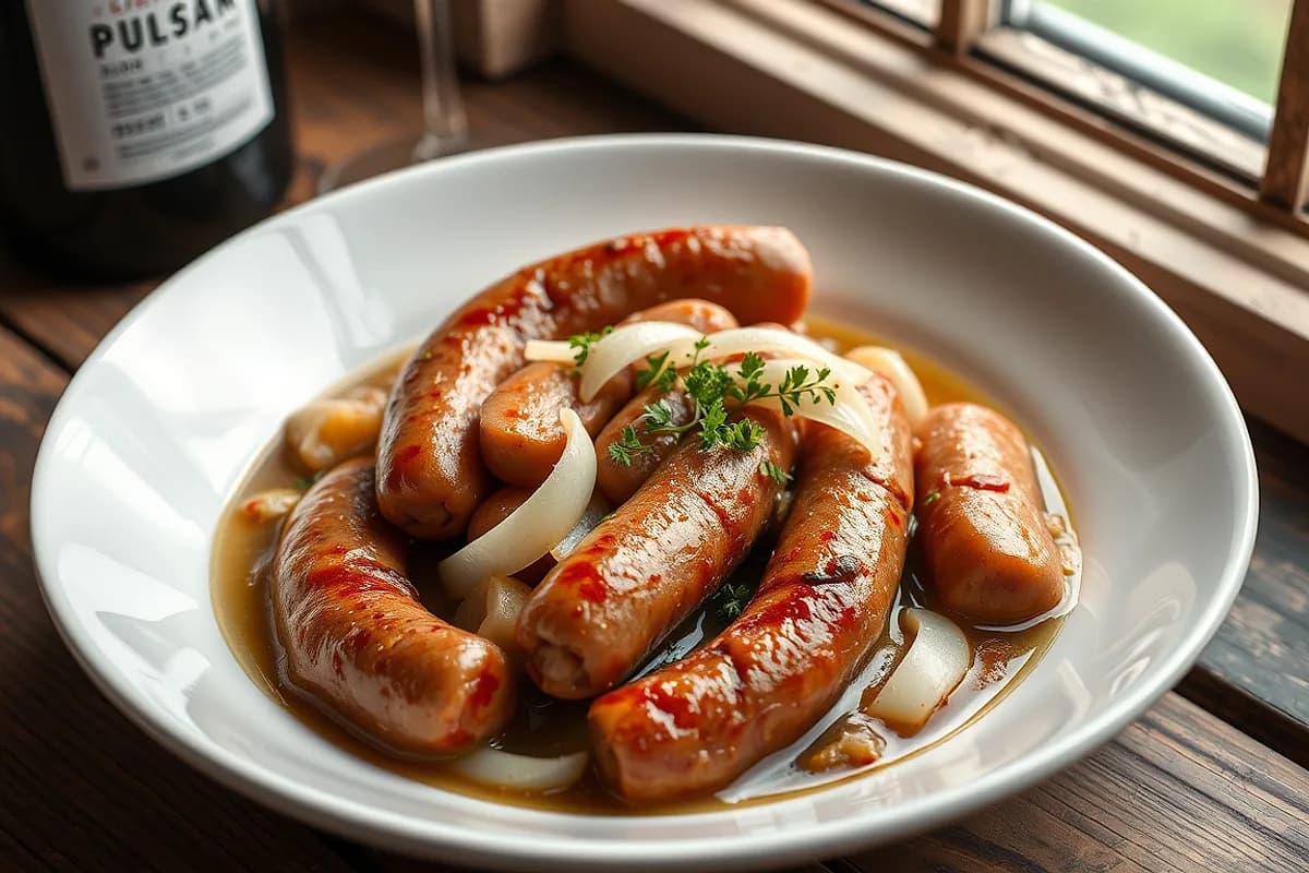 Sausages in White Wine