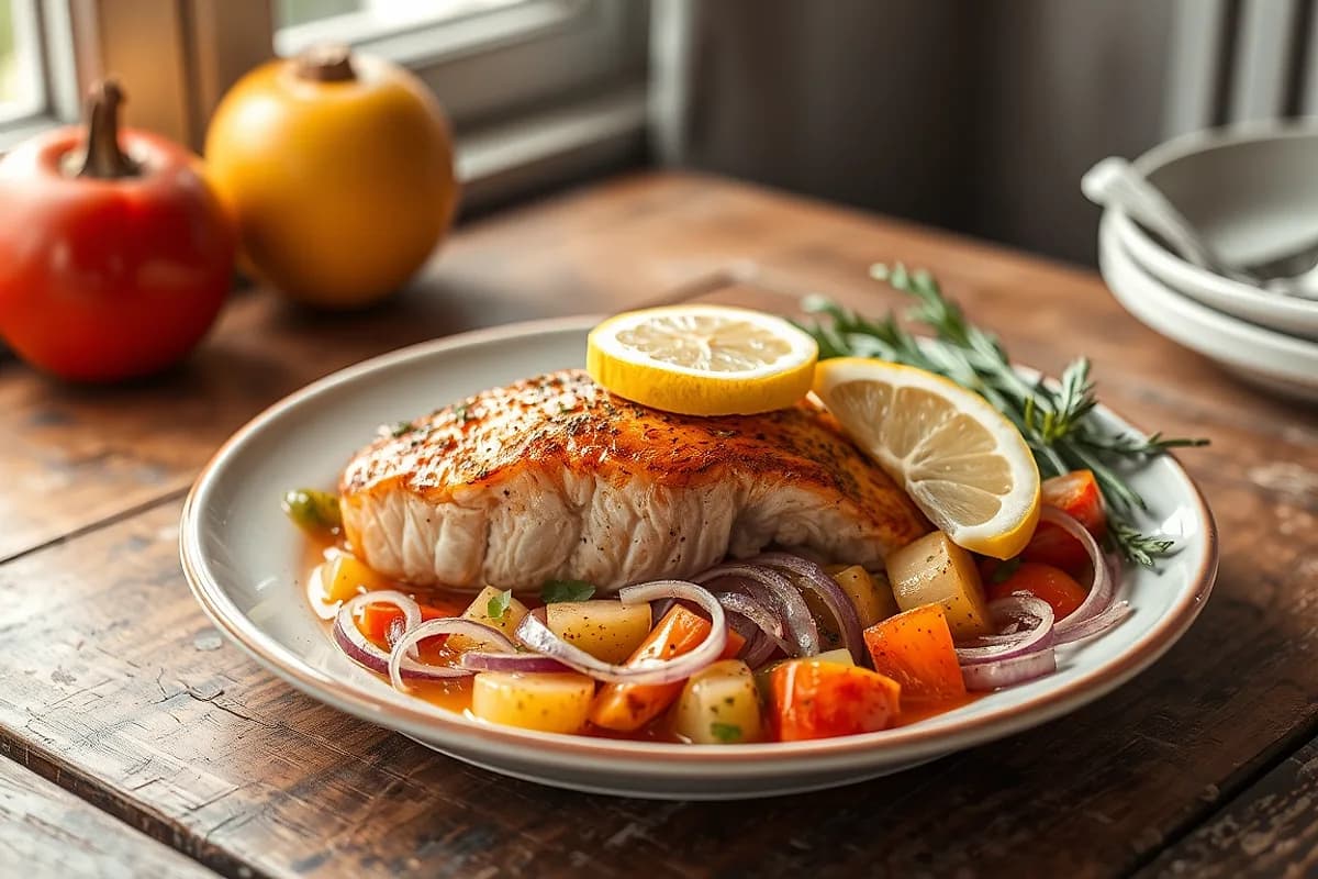 Baked Salmon with Vegetables