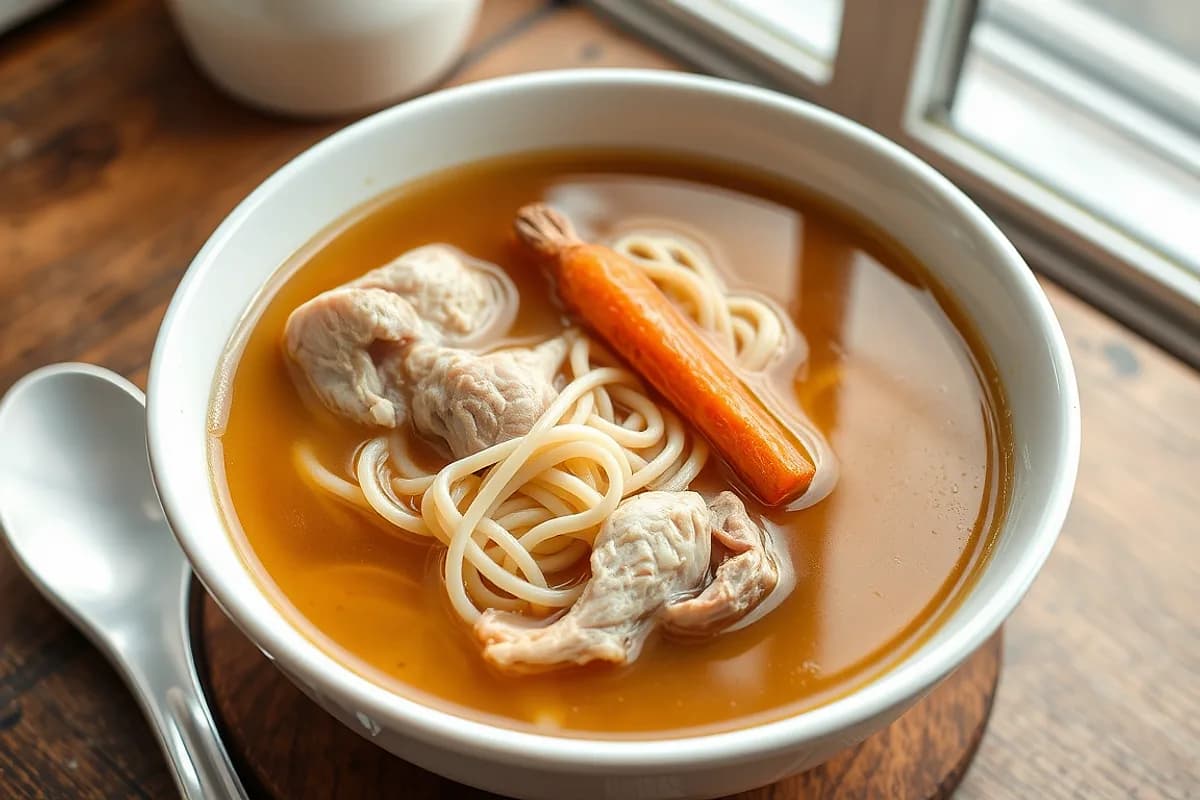 Noodle Soup with Chicken Broth