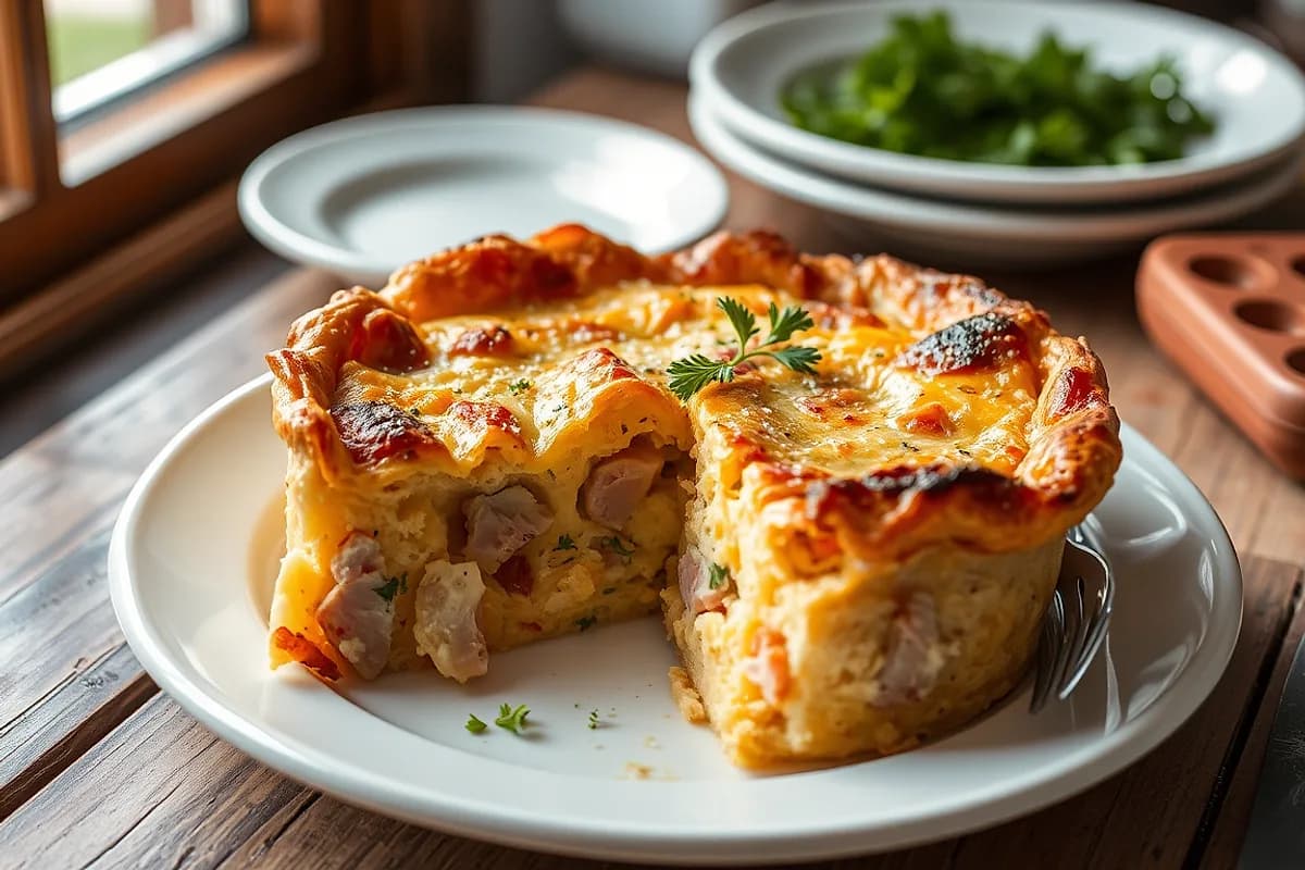Blender Ham and Cheese Pie