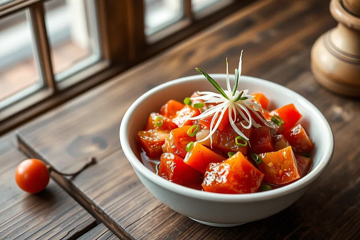 Dressed Tomato with Tuna Belly