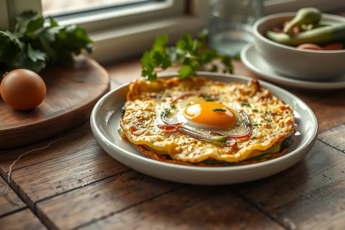 Zucchini and Onion Omelette